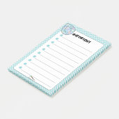 Post-it® Bleu Polka Dot Teardrop Diamond IMPORTANT (Incliné)
