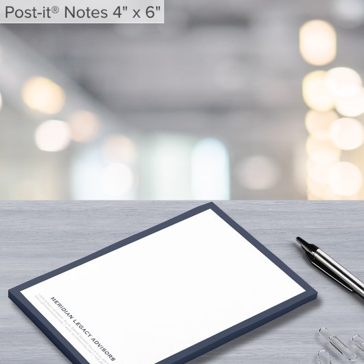 Post-it® Bleu professionnel marine encadré 4x6