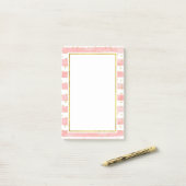 Post-it® Bleu rose | Faux Gold Confetti (Sur un bureau)