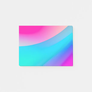 Post-it® Bleu rose sombre couleur de l'eau pastel abstrait