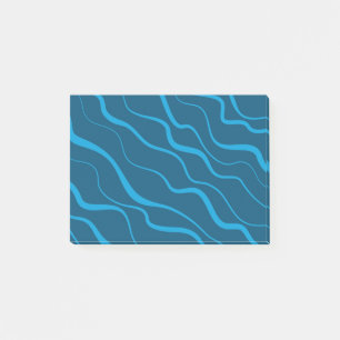 Post-it® Bleu, simple, moderne, cool vague abstraction