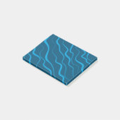 Post-it® Bleu, simple, moderne, cool vague abstraction (Incliné)