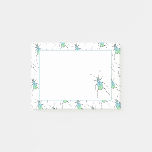Post-it® Bleu Tigre Beetle Log Bug (Devant)