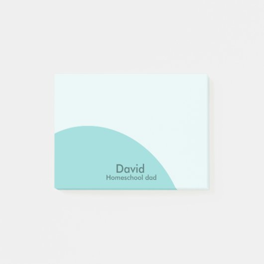 Post-it® Bleu tourbillons père de l'école à domicile (Devant)