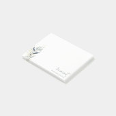 Post-it® Bleu Vert Or Feuilleté Botanique Floral Bunch (Incliné)