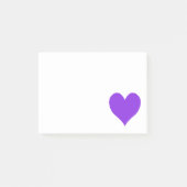 Post-it® Bleu Violet Cute forme coeur (Devant)
