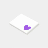 Post-it® Bleu Violet Cute forme coeur (Incliné)