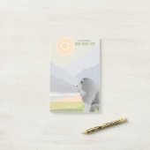 Post-it® BLEUE ROUGH CHOW Notes collantes (Sur un bureau)