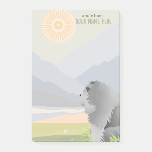 Post-it® BLEUE ROUGH CHOW Notes collantes (Devant)