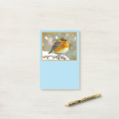 Post-it® Bleuet de l'Est en neige - Photo originale (Sur un bureau)