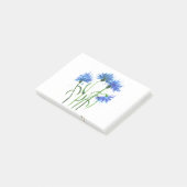 Post-it® Bleus fleurs de blé aquarelle (Incliné)