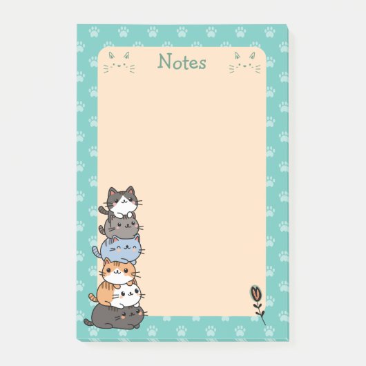 Post-it® Bloc de chats notes personnalisées (Devant)