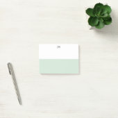 Post-it® Bloc de couleur blanc de Monogram Joli Green Paste (Bureau)