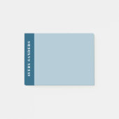 Post-it® Bloc de couleur bleu moderne (Devant)