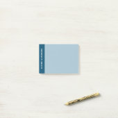 Post-it® Bloc de couleur bleu moderne (Sur un bureau)