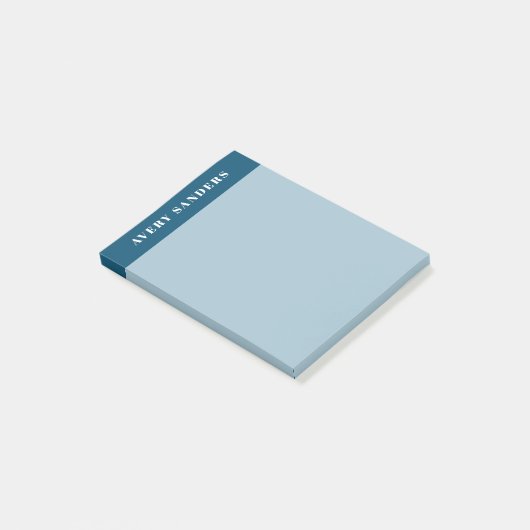 Post-it® Bloc de couleur bleu moderne (Incliné)