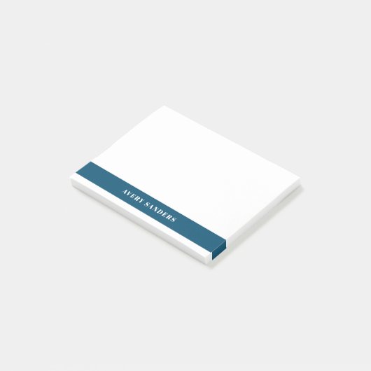 Post-it® Bloc de couleur moderne bleu marine simple (Incliné)
