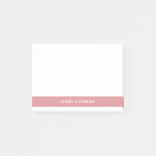 Post-it® Bloc de couleur moderne rose simple