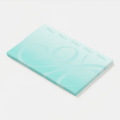 Post-it® Bloc de couleur monogramme Pastel Turquoise (Incliné)
