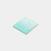 Post-it® Bloc de couleur monogramme Pastel Turquoise (Incliné)