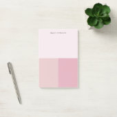 Post-it® Bloc de couleur Monogramme Rose Pâle Pastel (Bureau)
