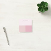 Post-it® Bloc de couleur Monogramme Rose Pâle Pastel (Bureau)