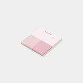 Post-it® Bloc de couleur Monogramme Rose Pâle Pastel (Incliné)