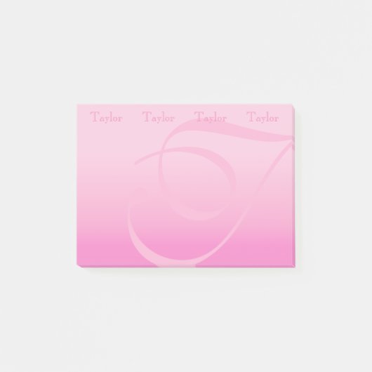 Post-it® Bloc de couleur monographique Joli rose pastel (Devant)