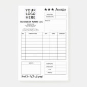 Post-it® Bloc de factures personnalisables avec logo d'entr (Devant)