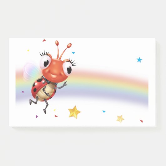 Post-it® Bloc de notes Lil Ladybug Arc en arc-en-ciel Post- (Devant)