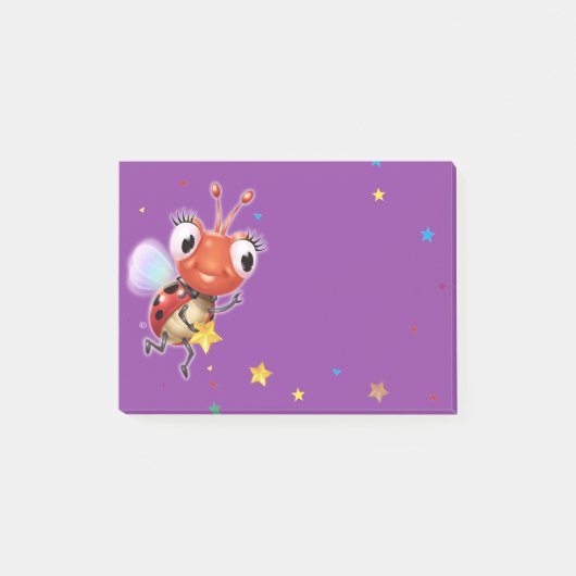 Post-it® Bloc de notes pourpre post-it Lil Ladybug (Devant)