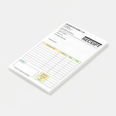Post-it® (Bloc de papier commercial) Carnet de reçus de fac (Incliné)
