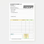 Post-it® (Bloc de papier commercial) Carnet de reçus de fac (Devant)