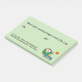 Post-it® Bloc de Post-It-Notes de chouette de docteur chino (Incliné)
