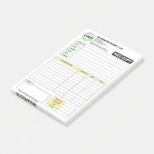 Post-it® (Bloc de reçus de vente avec logo d'entreprise) Re (Incliné)