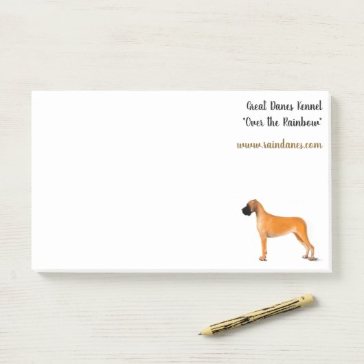Post-it® bloc Great Dane de la grande Faune (Sur un bureau)