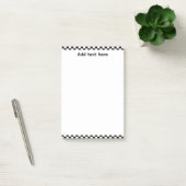 Post-it® Bloc-notes à damier noir et blanc | Pers modifiabl (Bureau)