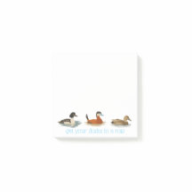 Bloc-notes adhésif Canards en rangée