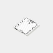 Post-it® Bloc-notes adhésif Checklist nœud papillon noir vi (Incliné)