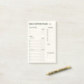 Post-it® Bloc-notes adhésif de plan quotidien (Sur un bureau)