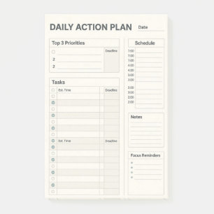 Post-it® Bloc-notes adhésif de plan quotidien