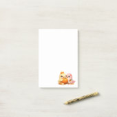 Post-it® Bloc-notes adhésif grand format avec de mignons oi (Sur un bureau)