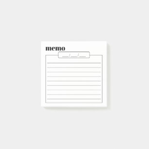 Post-it® Bloc-notes adhésif Memo quotidien, 7,62 cm x 7,62