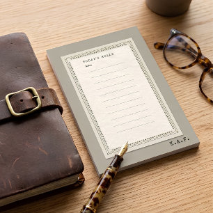 Post-it® Bloc-notes adhésif minimaliste Monogramme Beige Ob