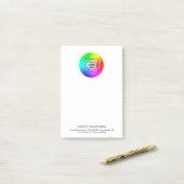 Post-it® Bloc-notes adhésif personnalisé 4x6 avec logo (Sur un bureau)