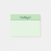 Post-it® Bloc-notes adhésif vert Alléluia chrétien (Devant)