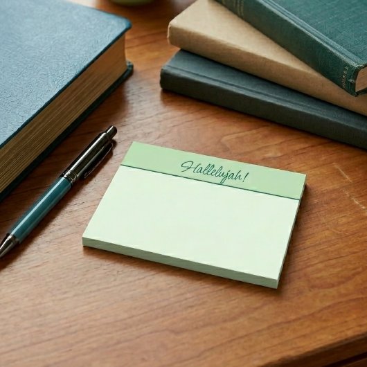 Post-it® Bloc-notes adhésif vert Alléluia chrétien