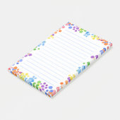 Post-it® Bloc-notes avec points arc-en-ciel aquarelle (Incliné)