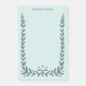 Post-it® Bloc-notes avec un joli cadre floral (Devant)