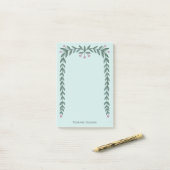 Post-it® Bloc-notes avec un joli cadre floral (Sur un bureau)